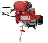 CROSSFER - Cabestrante eléctrico con gato, potencia de palanca 150/300 kg, tracción con suspensión 12 metros, cable de acero 230 V