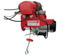 Crossfer HDGD -600 - Cabrestante de cable de 600 kg con carro capacidad de carga 300/600 kg, con polea de retorno, solo 1 pieza de control, altura de elevación 12/6 m, 230 V