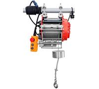 CROSSFER HXS-800YT - Cabrestante eléctrico (800 kg, 32 m, cable de acero extralargo, mando a distancia con 5 metros de cable de control, freno automático e interruptor final)
