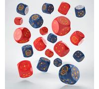 Crosshairs compact d6: cobalto y rojo de q-workshop, dados para juegos
