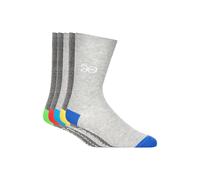 Crosshatch Calcetines Medios Posical Logotipos para Hombre Packs de 5 (BG1557)