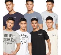 Crosshatch Camiseta Jackmap Diseño Variado para Hombre Pack de 7 (BG1371)