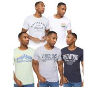 Crosshatch Camiseta Sumertons Diseño Variado para Hombre Pack de 5 (BG2074)