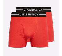 Crosshatch Hexter Hombre 2-Pack Salón Ropa Interior Comodidad Bóxers Rojo