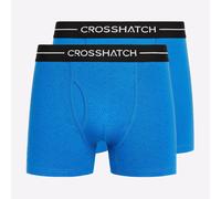 Crosshatch Hexter Hombre 2-Pack Cómodo Salón Calzoncillo Bóxer Shorts Color Azul