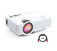 CROSSMIND Mini proyector portátil HD 2800 Lux WiFi inalámbrico sincronización teléfono Inteligente Pantalla, 1080P Compatible LCD Home Entertainment Theater Video Projector