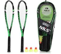 Crossminton Nils NRS001 - Juego de 2 Raquetas para Dardos, Color Verde