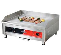 CROSSON 60 * 40CM Plancha Eléctrica Placa de Snacker Eléctrica Comercial Placa de Cocción de Hierro Antiadherente Temperatura Ajustable 50-300 °C Limpieza Fácil para Barbacoa Restaurante Snack-Bar