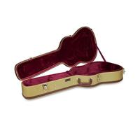 Crossrock 17” Jazz Guitar Case for Gibson L5/ES-300 | Vinyl Tweed Finish, Lock & Storage - Wooden Hardshell Case for Archtop Hollow-Body Electrics (CRW620JA17TW)