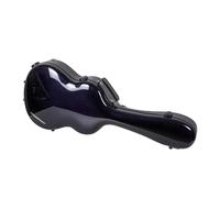 Crossrock Air Carbon 4/4 - Funda de vuelo para guitarra clásica, fibra de carbono tejida de sarga 3K en fibra de carbono púrpura amatista real, bloqueo TSA y sistema ergonómico, resistencia al impacto