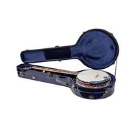 Crossrock Air Carbon Flight Case - Compatible con Mastertone y la mayoría de los Estilos de resonador de 5 Cuerdas de Banjos, Incluye Funda Protectora, Correas de Mochila de Lujo, candado TSA, Azul