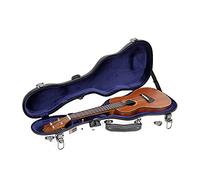 Crossrock Caja de ukelele de lujo de fibra de vidrio con bloqueo TSA, blanco (CRF2020CUWT)