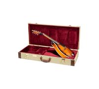 Crossrock Caja rectangular de madera para mandolinas estilo A, con compartimento para accesorios, cierres de acero inoxidable, patas de metal y tweed de vinilo (CRW620MATW-R)