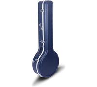 Crossrock Carcasa rígida moldeada ABS para resonador de 5 cuerdas, Gibson Tenor Banjo, Backpack Style(CRA861BJBL)