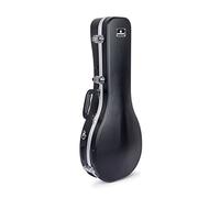 Crossrock CRA860MABK - Estuche para mandolina estilo A con correas de mochila, carcasa rígida moldeada de ABS en color negro