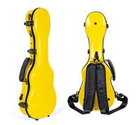 Crossrock crf1000cuyl caso ukelele de concierto de fibra de vidrio, color amarillo