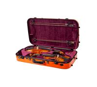 Crossrock CRF2020 Series - Estuche Doble de Fibra de Vidrio para Instrumentos, Orange, Talla única, Viola&violín