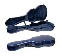 Crossrock CRF4000CBL - Funda para guitarra clásica, resistente a los arañazos, carcasa rígida 4/4 con cierre TSA, correas de mochila, interior de terciopelo, color azul marino