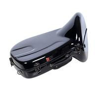 Crossrock Cuerno francés, carcasa rígida de fibra de vidrio sin desmontable con correas de mochila (CRF1000FHUBK)