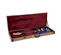 Crossrock Deluxe - Funda rígida de madera para guitarras eléctricas Jazzmaster/Jaguar, Tweed (CRW600JMTW)