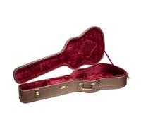 Crossrock Designer Series - Funda universal de madera para guitarra clásica 4/4, cerradura de seguridad, patas de metal, espacio de almacenamiento, marrón chocolate (CRW520CCB), marrón, 4/4 Classical,