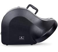 Crossrock Estuche de Cuerno francés Negro Moldeado de ABS