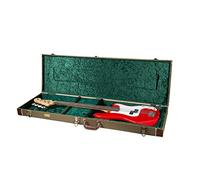 Crossrock Estuche de madera de estilo vintage para guitarras o bajos, color verde (CRW700BGN)