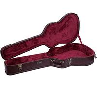 Crossrock Estuche de Madera para Guitarras eléctricas Archtop/Hollow Body/Jazz de 40.6 cm, Compatible con Gretsch Electromatic, Ibanez, Epiphone, Gibson ES Series-Vintage Brown (CRW620JA16BR)