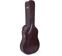 Crossrock Estuche para guitarra Archtop Jazz de 43.2 cm para Gibson L5, ES-300, Epiphone Broadway | Acabado de madera marrón vintage, cerradura, almacenamiento, carcasa rígida de cuerpo hueco