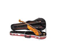 Crossrock Estuche para violín 4/4 de tamaño completo | Compartimento interior para accesorios, 2 soportes para arco, bloqueo de seguridad, correas de hombro desmontables, color rojo oscuro (CRA880VFDR