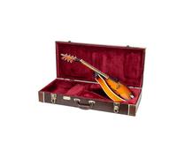 Crossrock Estuche rectangular de madera para mandolinas estilo A, con compartimento para accesorios, cierres de acero inoxidable, patas de metal, marrón vintage (CRW620MABR-R)