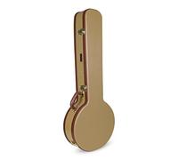 Crossrock Estuche rígido de madera de lujo para banjo resonador de 5 cuerdas, tweed de vinilo (CRW620BJTW)