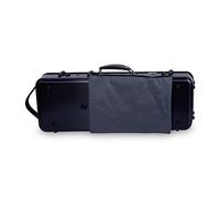 Crossrock Exterior de compuesto de carbono fuerte y ligero con bolsillo para partituras y mochila en funda de violín rectangular 4/4 negra (CRF4000OVBK)