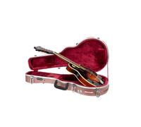 Crossrock F-Style (CRA862MFRG) - Maleta de mandolina rígida ABS con Cierre de Seguridad, Patas de Metal y Correas extraíbles, Color Oro Rosa