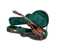 Crossrock F-Style Mandolina Hardshell Case, Vintage Hardware, Sponge Lining, Metal Feet, Storage Space-Black (CRW520MFBK)