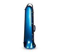 Crossrock F-Trigger or Straight Trombone Case Fiberglass with Backpackable, Blue