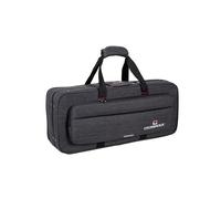 Crossrock Funda de espuma ligera para saxofón alto, con correas de hombro extraíbles, compartimento de almacenamiento y bolsillo externo, gris oscuro (CRP200ASDG-R)