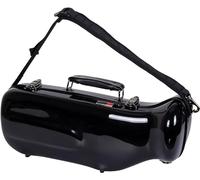 Crossrock Funda de fibra de vidrio apta para Trumpet con correas de hombro extraíbles-Black (CRF1020TRBK), Negro, Trumpet, moderno