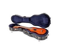 Crossrock Funda de Fibra de Vidrio de Lujo para Ukelele Soprano con Cerradura TSA, Color Negro (CRF2020SUBK)