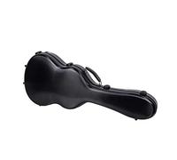 Crossrock Funda de Fibra de Vidrio Dreadnought para Guitarra Martin D28 / Taylor 814CE | Carcasa Negra Brillante, Interior de Terciopelo Azul, Cerradura TSA, Correas de Mochila, Carcasa rígida