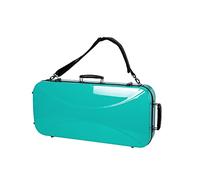 Crossrock Funda de Fibra de Vidrio para Dos violines de tamaño Completo 4/4 con Correas de Hombro extraíbles, Azul Menta (CRF1020DVMB)