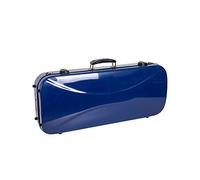 Crossrock - Funda de fibra de vidrio para dos violines de tamaño completo 4/4, estilo mochila en azul marino (CRF1000DVNVBL)