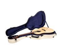 Crossrock Funda de Fibra de Vidrio para Guitarra acústica Dreadnought de 101.6 cm/104.1 cm, Correas Acolchadas, Compartimento Interior, Acolchado Fijo y extraíble, higrómetro, Incluye Cerradura TSA,