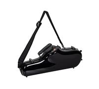 Crossrock Funda de Fibra de Vidrio para saxofón Alto con Correas de Hombro extraíbles, Color Negro (CRF1020ASBK)