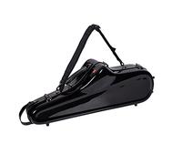 Crossrock Funda de fibra de vidrio para saxofón tenor con correas de hombro extraíbles, color negro (CRF1020TSBK)