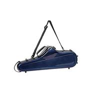 Crossrock Funda de fibra de vidrio para saxofón tenor, incluye bolsillo para accesorios, correas de hombro extraíbles, TSA Lock-Illusion Blue (CRF1020TSIB)