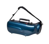Crossrock Funda de Fibra de Vidrio para Trompeta con Correas de Hombro extraíbles, Color Azul (CRF1020TRBL)