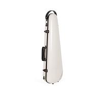 Crossrock Funda de fibra de vidrio para violín de tamaño completo 4/4 con correas de hombro extraíbles, color blanco lechoso (CRF1020VMW)