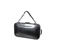 Crossrock Funda de fibra de vidrio ultraligera para mandolina doble, para estilo A y F, compartimento interior, cerradura TSA negra (CRF5030DMBK)