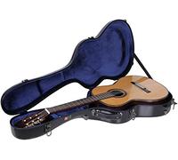 Crossrock Funda de Guitarra clásica de Fibra de Vidrio de Lujo para tamaño Completo 4/4 - Negro (CRF2021CBK)